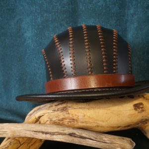 Chapeau melon cuir noir