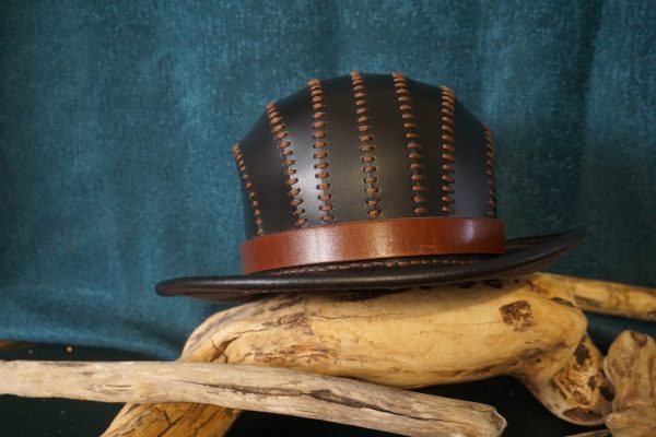 Chapeau melon cuir noir