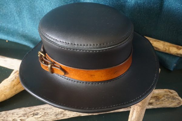 Chapeau plague doctor cuir croupon noir – Image 2